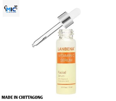 Vitamin C Serum - LANBENA Whitening Serum with Hyaluronic Acid Face Essence Cream Natural Ingredients for Repairing Fades Age Sports and Sun Damaged Skin 15ml_img_0