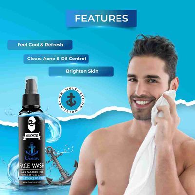 MOUUCHSTAC Facewash for Men – 100ml | Oil Control & Acne Protection_img_3