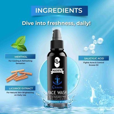 MOUUCHSTAC Facewash for Men – 100ml | Oil Control & Acne Protection_img_6