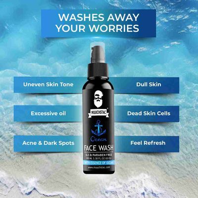 MOUUCHSTAC Facewash for Men – 100ml | Oil Control & Acne Protection_img_5