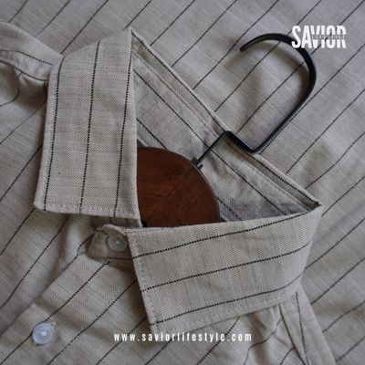 Sand Grid - Old Money Full Sleeve Shirt_img_1