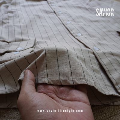 Sand Grid - Old Money Full Sleeve Shirt_img_3