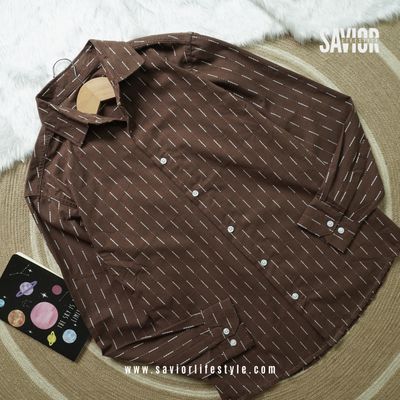Coffee Brown - Old Money Full Sleeve Shirt