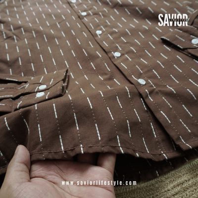 Coffee Brown - Old Money Full Sleeve Shirt_img_2