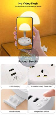 💥Doomhot Row socket Lamp Multifunctional European Standard Perforated Night Light_img_6