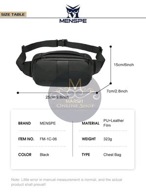 💥MENSPE Men Chest Bags Waist Pack Cross Body Bags_img_6