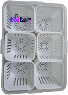 Fridge Storage Box - 6 Grid Refrigerator Organizer | Nazim Mart_img_3
