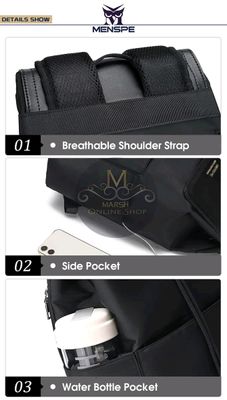 MENSPE Men Laptop Backpack Large Capacity Business Bag College Backpack Waterproof Travel Backpack_img_8