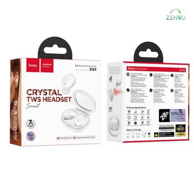 HOCO EQ3 True Wireless in-Ear Earbuds – White Color_img_1