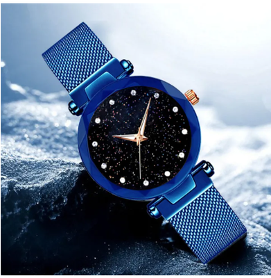 Magnet Analog Watch for Women - Blue_img_4