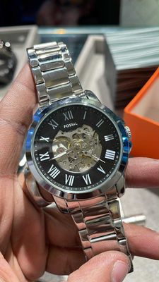 FOSSIL AUTO CHAIN BLACK DIAL CLIP LOCK aa_img_0