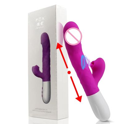 4 IN 1 Thrusting Sucking Rabbit Vibrator Sex Toy for Women Heating Telescopic 360° Rotating Dildo G Spot Massager Anal Vibrator_img_0