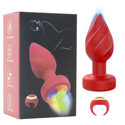 Luminous Anal Plug Vibrators Ring Remote Control Prostate Massager Vaginal Butt Plug Stimulator Adult Couples Sex Toys for Women_img_1