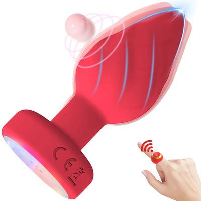 Luminous Anal Plug Vibrators Ring Remote Control Prostate Massager Vaginal Butt Plug Stimulator Adult Couples Sex Toys for Women_img_4