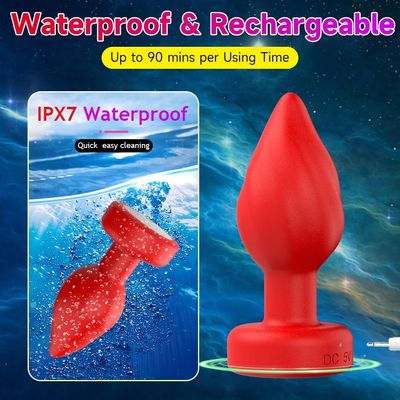 Luminous Anal Plug Vibrators Ring Remote Control Prostate Massager Vaginal Butt Plug Stimulator Adult Couples Sex Toys for Women_img_6