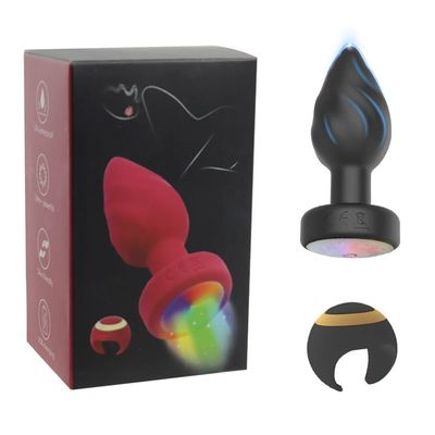 Luminous Anal Plug Vibrators Ring Remote Control Prostate Massager Vaginal Butt Plug Stimulator Adult Couples Sex Toys for Women_img_3