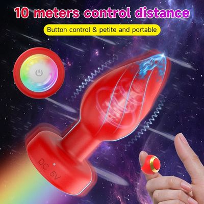 Luminous Anal Plug Vibrators Ring Remote Control Prostate Massager Vaginal Butt Plug Stimulator Adult Couples Sex Toys for Women_img_9