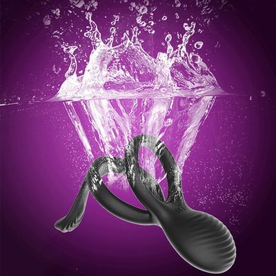 Vibrating Dual Penis Ring Premium Stretchy Soft Cock Ring 7 Vibration Modes Erection Enhancing Sex Toys for Men and Couples Play_img_8