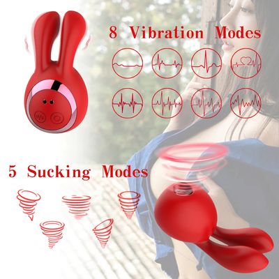 Clitoral Sucking Rabbit Vibrator with 8 Vibration & 5 Suction Modes Nipples G Spot Stimulator Adult Couple Sex Toys for Women 18_img_5