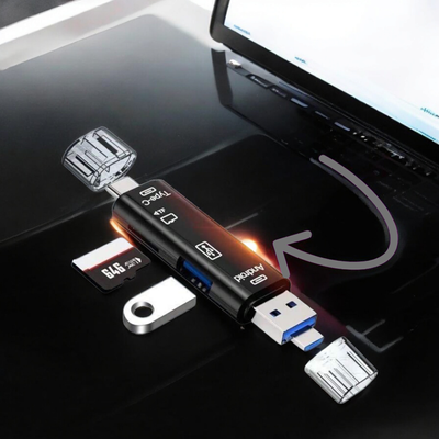 Multifunction OTG Card Reader- Type-C/USB /Micro USB/micro SD Memory Card Reader_img_0