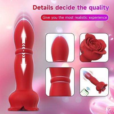 Dildo App Remote Control Anal Plug Vibrator Male Prostate Massager 9 Modes Rose Anal Toy Butt Plug Sex Toys for Men_img_2
