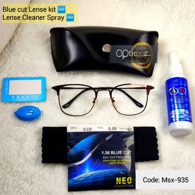 Deep Coffee Metal Premium BlueCut eyeglass_img_0