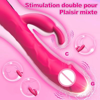 2 in 1 G-spot Rabbit Vibrator LCD Display Vibrating Clitoral Stimulator Realistic Dildo Vibrator G-Spot Adult Sex Toys for Women_img_2