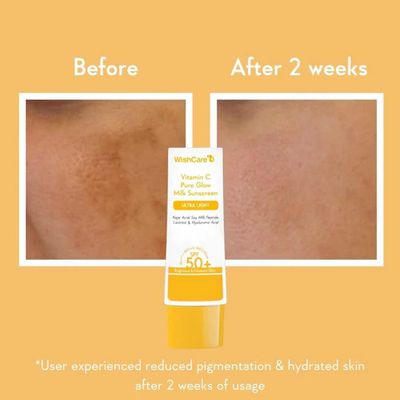 WishCare Vitamin C Pure Glow Milk Sunscreen | SPF 50 PA++++_img_2