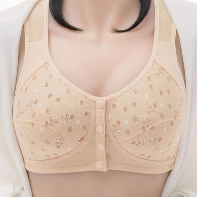 Imported Printed Front Button Soft CottonMaternity Bra For New Born Baby Feeding_img_2