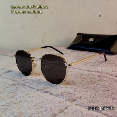 1915_Metal Gold Black Stylish Sunglass_img_1