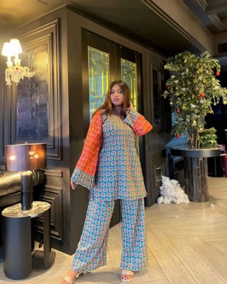 chick and silk Majolica Print Co-Ord Set_img_2