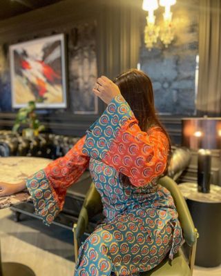 chick and silk Majolica Print Co-Ord Set_img_3