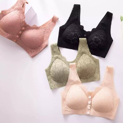 Magic or Push up Butterfly Bra for Woman'sGirls Ladies Peacock shape padded lace China 4 color Seamless_img_5