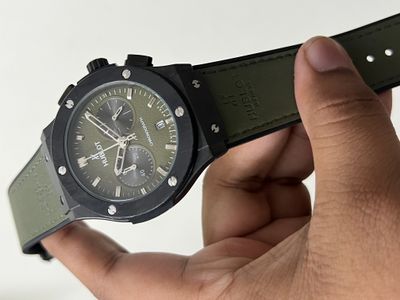 HUBLOT CLASSIC FUSION BLACK CASE GREEN BELT GREEN DIAL V2_img_0