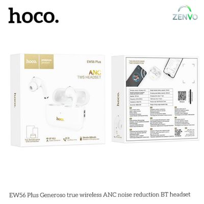 Hoco EW56 Plus ANC True Wireless Earphones – White Color_img_1