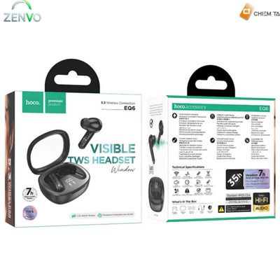 Hoco EQ6 TWS Wireless Earphones – Black Color_img_1