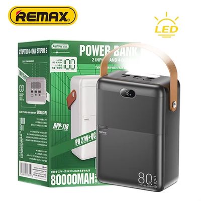 Remax 80000mAh power bank Remax RPP-118 27W + 22.5W PD+QC fast charging Power Bank 80000mAh_img_2