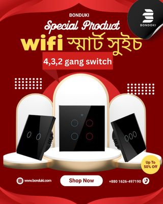Tuya Smart Wall Switch (1–4 Gang) | App + Bluetooth + Touch + RF Remote + Regulator & Socket_img_0
