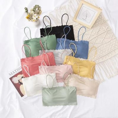 Soft Comfortable Slim belt stylish pad removable for women wear bra-One piece