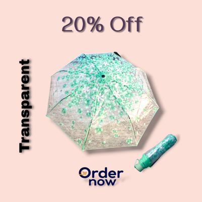 Transparent Umbrella Light Green._img_0