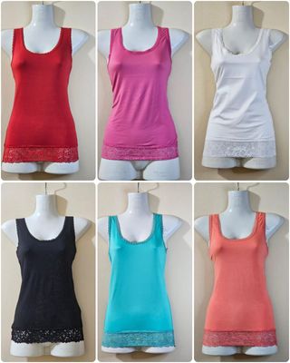Women's cotton lace tank top_img_0