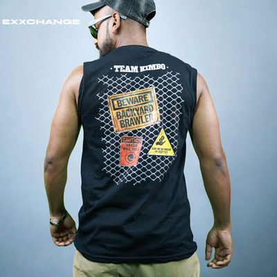 Sleeveless //TEAM KIMBO // BLACK TEE_img_1