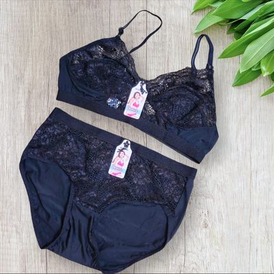Non Padded Full Cup Non Wired Bra & Pantie Set_img_2