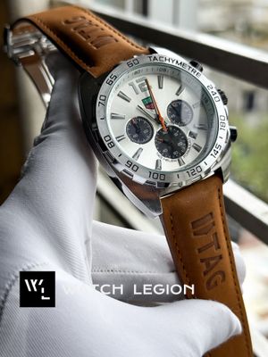 TAG BELT ANNIVERSARY PLAIN SILVER CASE WHITE DIAL MUSTARD BELT_img_0