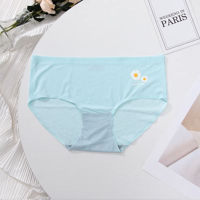 High Quality Seamless Underwear For Ladies Mature Women Seamless Ice Silk Panties Woman Underwear_img_5