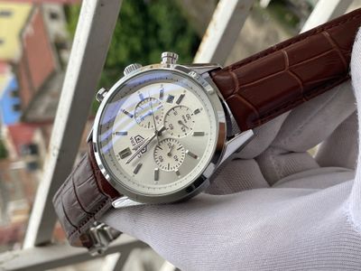 Tag Belt 3 Chrono Silver Body Brown Belt White Dial_img_0