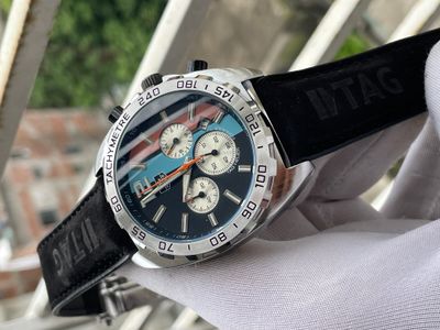 Tag Belt Anniversary Gulf Silver Case Black Dial Black Belt_img_0
