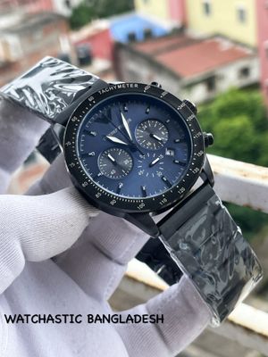 Armani Ch Matt Black Blue Dial_img_0