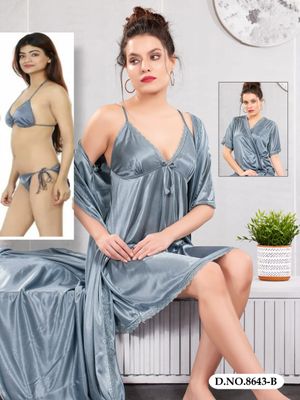 4 part Secret Nighty Comfortable SexyNightwear For woman, Stylish & Comfortable_img_2