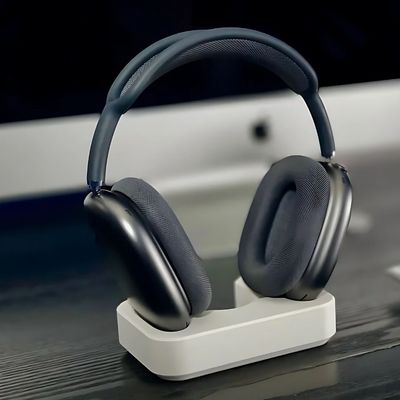 AirPods Max Stand with Sleep‑Mode Magnet Slots – Premium 3D‑Printed Desk Holder by IndecorBD_img_0